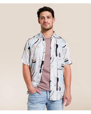 Johnny Q Abstract Shirt - White