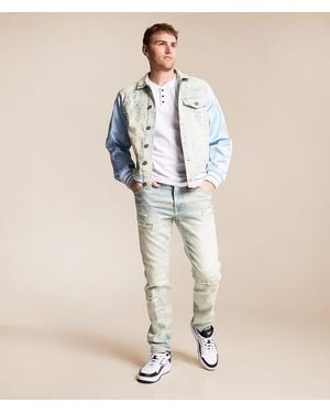 Smoke Rise Rhinestone Slim Taper Stretch Jean - Natural