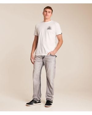 TRUE RELIGION Ricky Relaxed Straight Stretch Jean - Natural