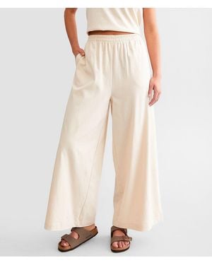 Z Supply Scout Jersey Wide Leg Cropped Pant - Natural