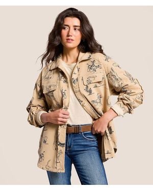 Blue B Western Shacket - Natural