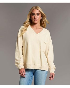 BKE Raw Edge Pullover - Natural
