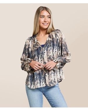 Daytrip Floral Chiffon Blouse - Blue