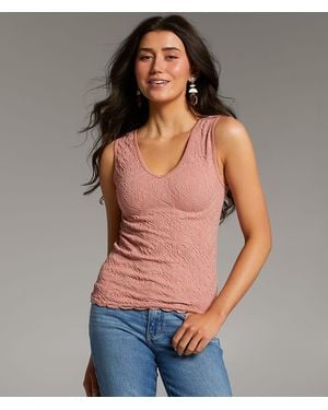 BKE Textured Tank Top - Pink