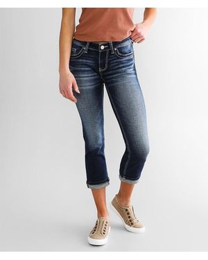 BKE Stella Cuffed Stretch Capri Jean - Blue