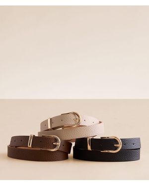 BKE 3 Pack Mixed Belt Set - Natural