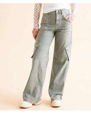 Gilded Intent 90's Wide Leg Cargo Stretch Pant - Green