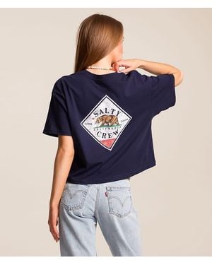 Salty Crew Tippet Cropped T-Shirt - Blue