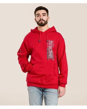 Howitzer Cannon Flag Hooded Sweatshirt - Red