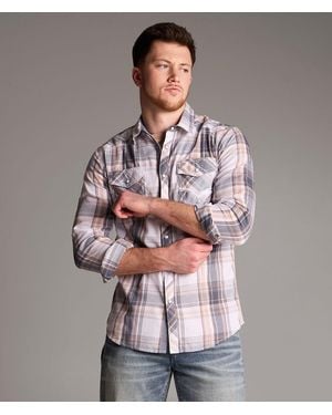 BKE Plaid Standard Shirt - Gray
