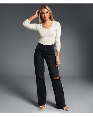 Buckle Black Fit No. 53 Wide Leg Stretch Jean - Gray
