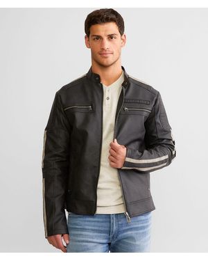 Affliction Chief Faux Leather Jacket - Brown