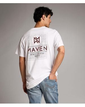 Maven Co-op Stencil Performance T-Shirt - White