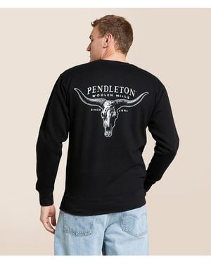 Pendleton Longhorn Skull Pullover - Black