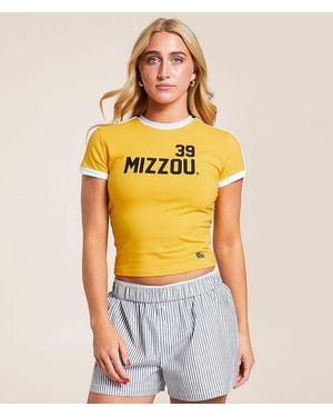 Hype and Vice Mizzou Tigers Baby Cropped T-Shirt - Yellow