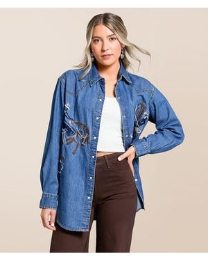Wrangler Cowgirl Denim Shirt - Blue