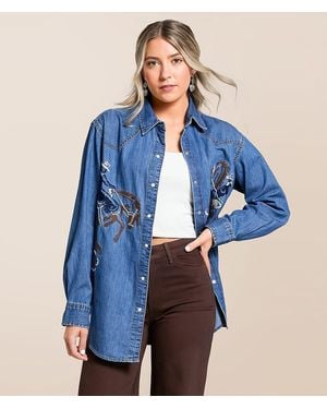 Wrangler Cowgirl Denim Shirt - Blue