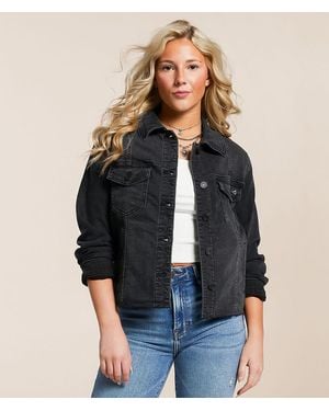 Hidden Jeans Destructed Denim Stretch Jacket - Blue