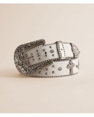 Sterling & Stitch Glitz Cross Belt - Natural