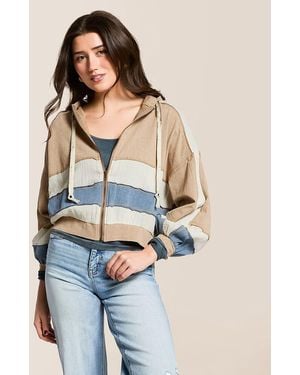 Pol Pieced Hoodie - Blue