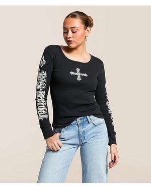 Rock Revival Cross T-Shirt - Blue