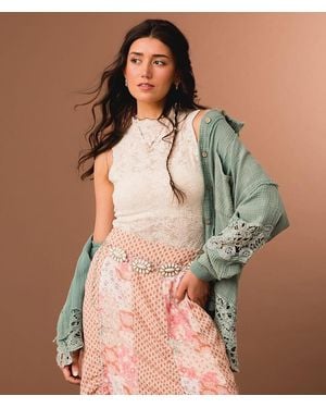 Gimmicks Mock Neck Tank Top - Natural