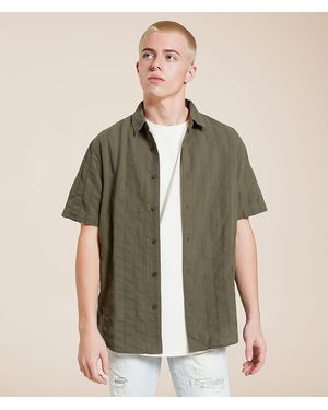 Nova Industries Embroidered Stripe Shirt - Green