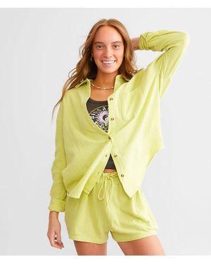 Billabong Right On Gauze Shirt - Yellow