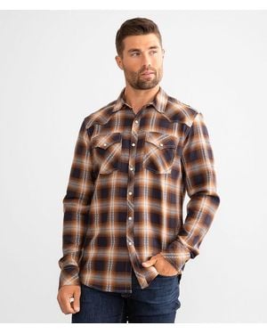 Gentry County Plaid Athletic Shirt - Brown