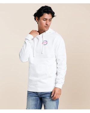 Old Row Circle Logo Hooded Sweatshirt - White