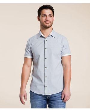 J.B. Holt Striped Standard Stretch Shirt - Blue