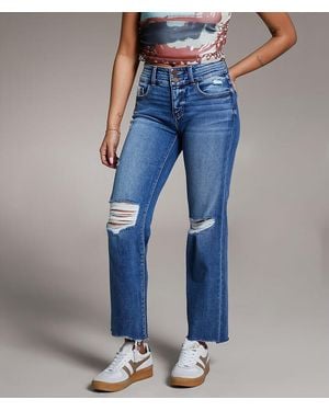 BKE Payton Cropped Straight Stretch Jean - Blue