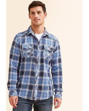 BKE Plaid Athletic Shirt - Blue