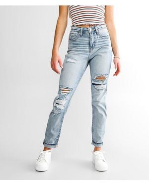 Buckle Black Mom Jean - Blue