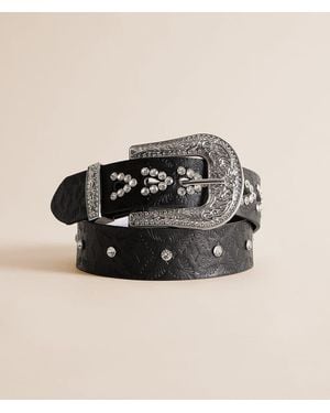 Sterling & Stitch Glitz Western Belt - Black