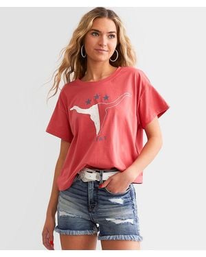 Ariat Lone Star Cropped T-Shirt - Red