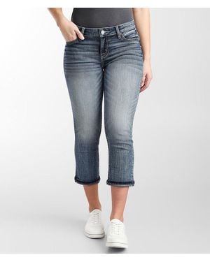 Daytrip Virgo Cuffed Stretch Capri Jean - Blue