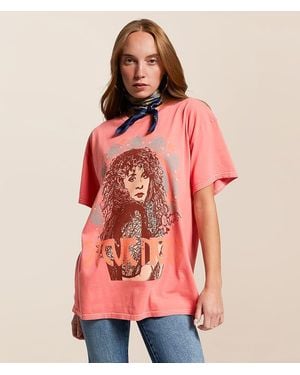 Merch Traffic Stevie Nicks Oversized Band T-Shirt - Red