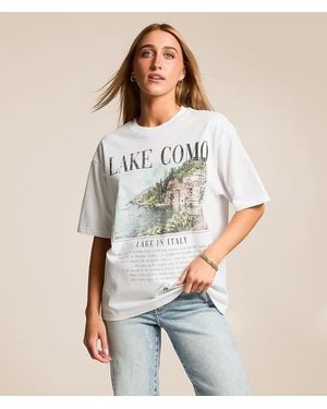 Modish Rebel Lake Como Oversized T-Shirt - White