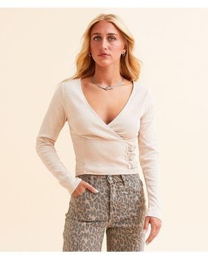 Gilded Intent Washed Buckle Top - Natural