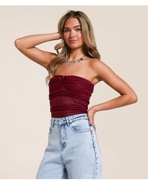 Willow & Root Tiered Lace Tube Top
