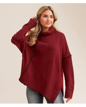 BKE Oversized Tunic Sweater - Red