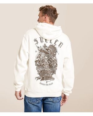 Sullen Sea Monster Hooded Sweatshirt - White