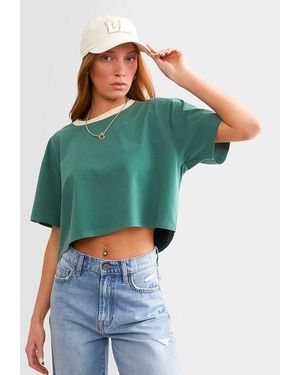 FITZ + EDDI Boxy Cropped T-Shirt - Green