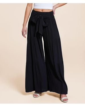 Angie Crinkle Beach Pant - Black