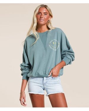 Modish Rebel Better Days Washed Pullover - Blue