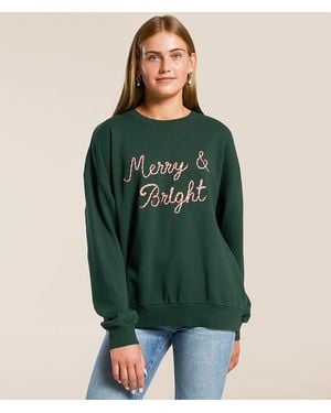 Z Supply Merry & Bright Oversized Pullover - Green