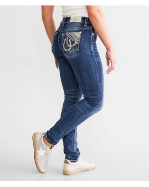 Miss Me Curvy Skinny Stretch Jean - Blue