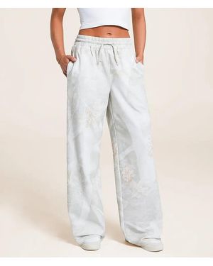 Gilded Intent Wide Leg Camo Pant - White