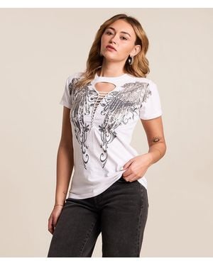 Affliction Angelic Wings T-Shirt - Natural